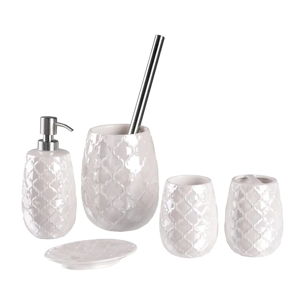 Стакан для зубных щёток Lamis с разделителем керамика цвет бежевый WESS STLM-2188759 - Вид №1