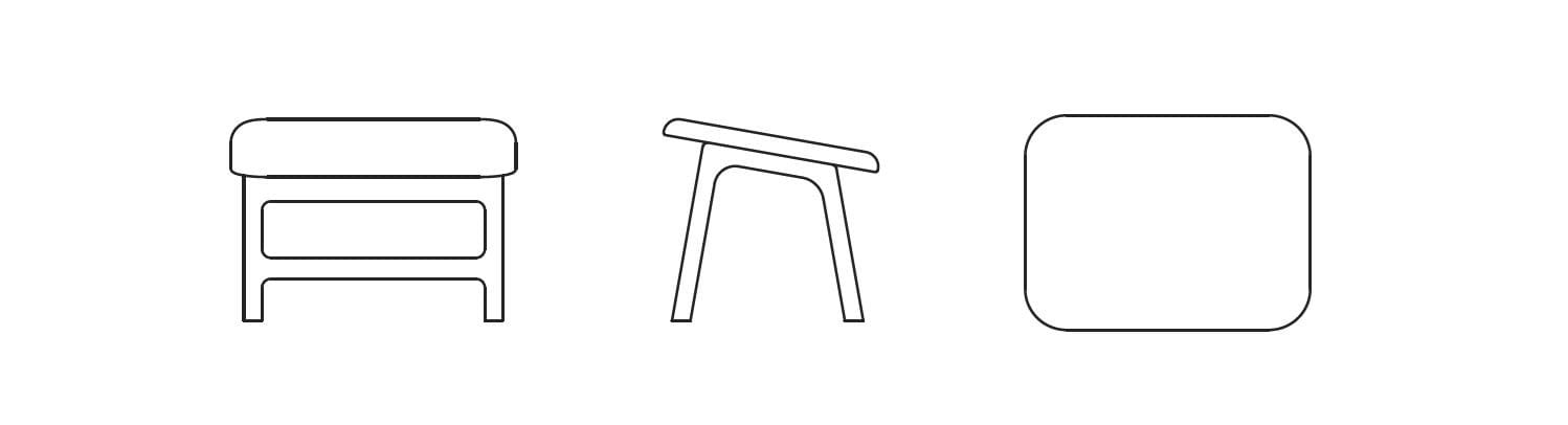 Мягкая подставка для ног из массива дерева Woak Marshall ARCH-00038336 - Вид №3