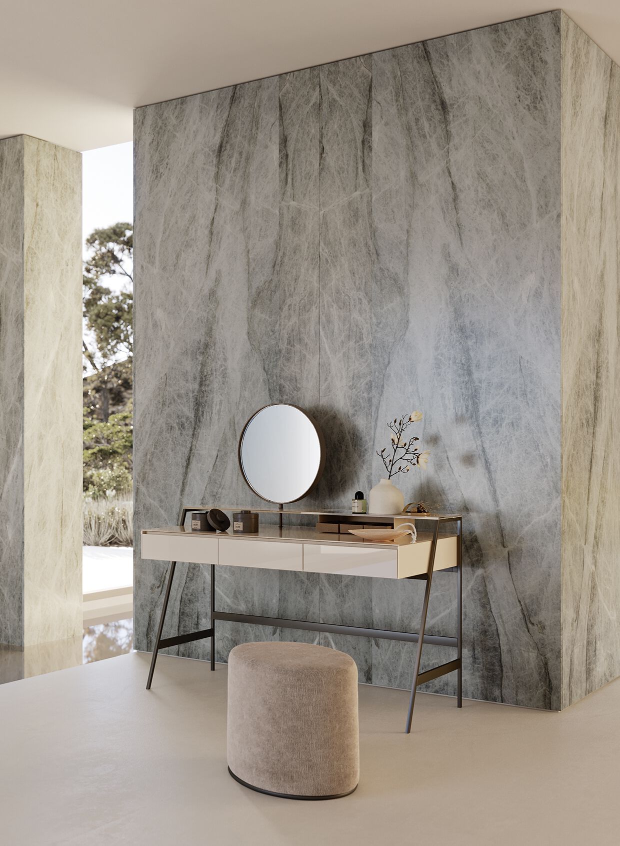 Бархатный пуф Gallotti&Radice LOU ARCH-00023187 - Вид №3