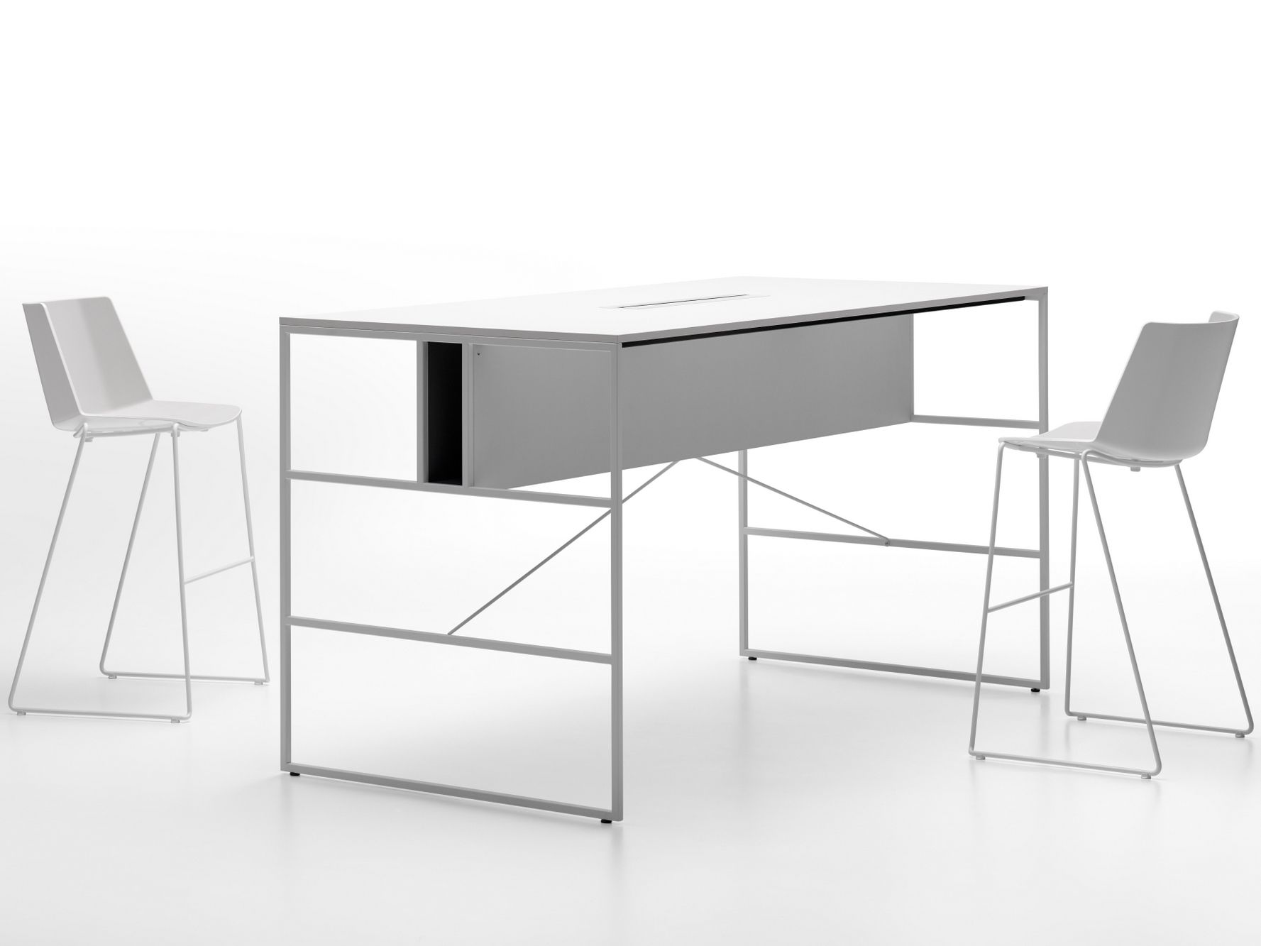 Высокий прямоугольный стол для совещаний из древесного волокна с системой люверсов MDF Italia 20.Двадцать ARCH-00122889 - Вид №7