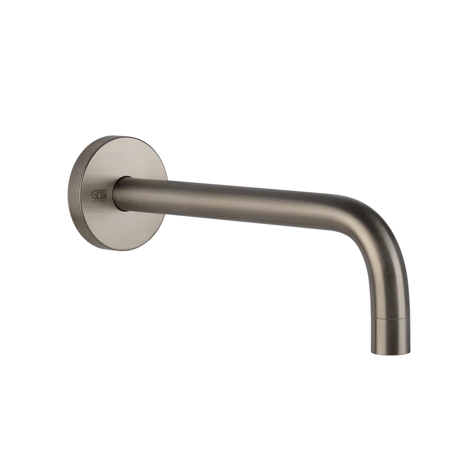 Носик для умывальника 38783 149 Gessi Via tortona МАТОВЫЙ НИКЕЛЬ FINOX 38783149