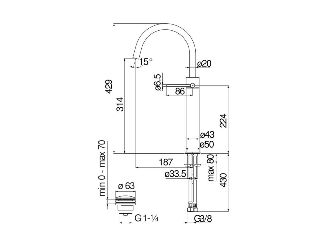 Смеситель для раковины Nobili Velis ARCH-00074349 - Вид №6