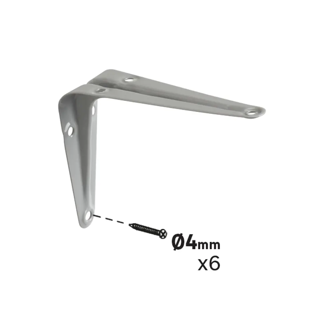 Утилитарный кронштейн Normo 7.5x10 см нагрузка до 7 кг цвет серый Santreyd STLM-2157843 - Вид №4