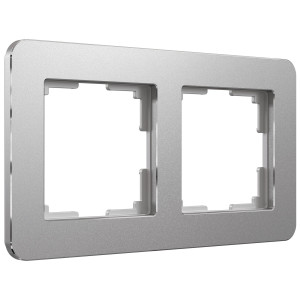 90619949 Рамка для розеток и выключателей Platinum алюминий 2 поста цвет алюминий STLM-0310959 WERKEL
