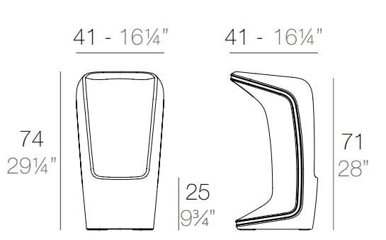 Высокий консольный садовый стул Vondom ARCH-00080803 - Вид №2
