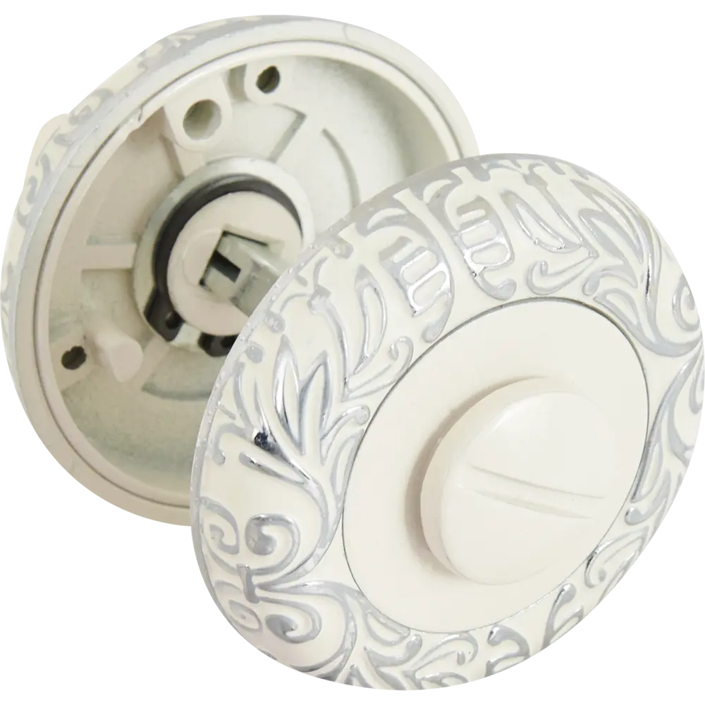 Santreyd Накладка-фиксатор для межкомнатных дверей белый хром 85218979 STLM-0059960