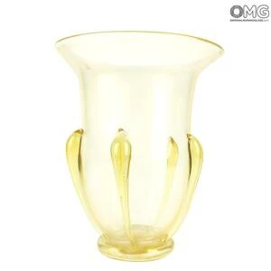 2660 ORIGINALMURANOGLASS Средняя ваза - Золотая коллекция - Original Murano Glass OMG 26 см