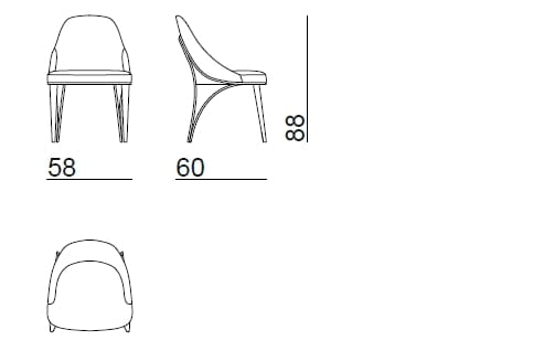 Кожаный мягкий стул Bizzotto Italia ARCH-00103757 - Вид №5