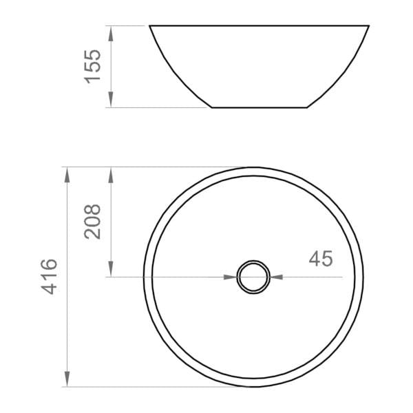 Керамическая круглая столешница Ercos MUSA ARCH-00039698 - Вид №10