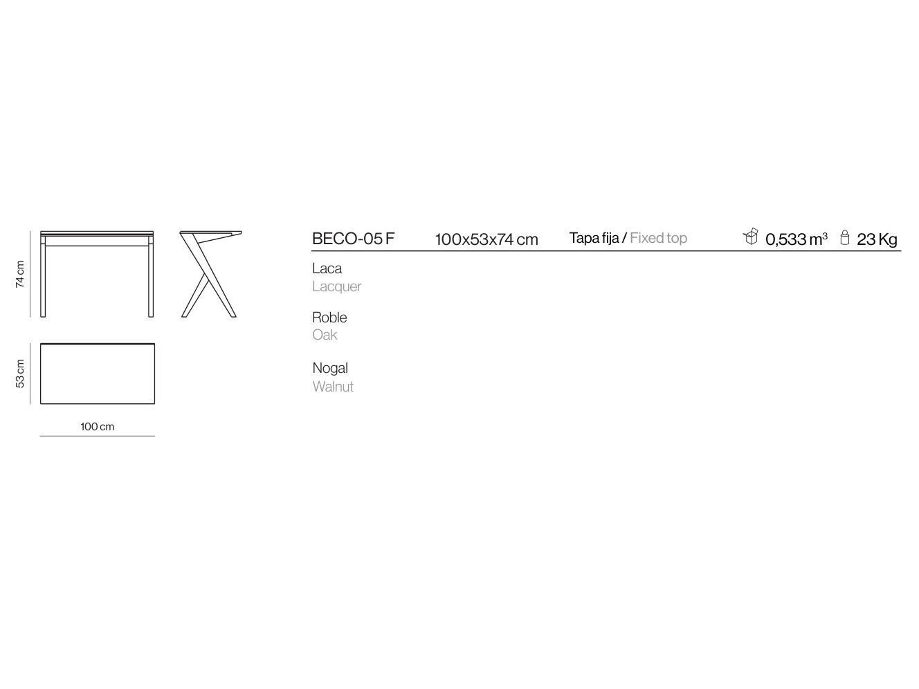 Стол из массива дерева Kendo Mobiliario Beco ARCH-00105831 - Вид №7