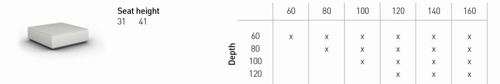 Модульный прямоугольный пуф из ткани Cubit by Mymito ARCH-00027759 - Вид №46