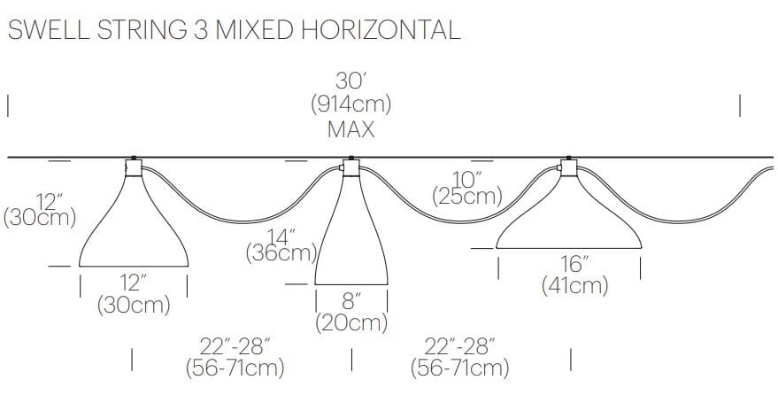 Алюминиевый затемняемый светодиодный подвесной светильник Pablo Designs SWELL ARCH-00034335 - Вид №16