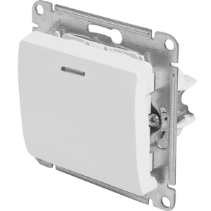 Выключатель встраиваемый Systeme Electric Glossa СХ1А 1 клавиша с подсветкой цвет молочный