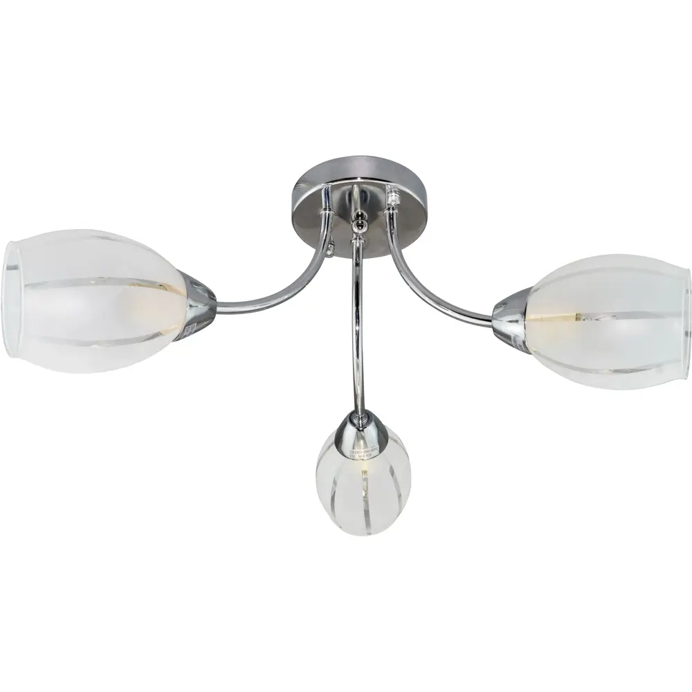 Люстра Best 3xE14x40 Вт, стекло, цвет хром INSPIRE STLM-2066012