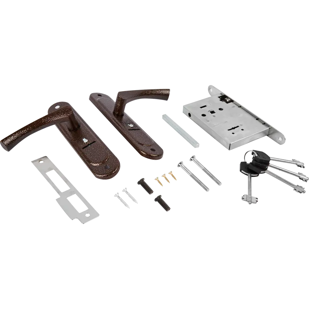 ЗЕНИТ Замок врезной для деревянных дверей с медным покрытием 85302253 STLM-1381801 - Вид №2