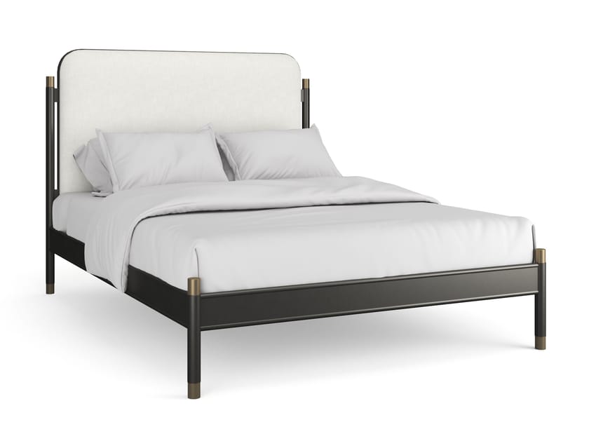 Двуспальная кровать размера "queen-size" из ткани Caracole CAMPAIGN ARCH-00088229