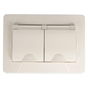 Розетка двойная встраиваемая Systeme Electric Blanca с заземлением цвет бежевый 82454981 STLM-2003267