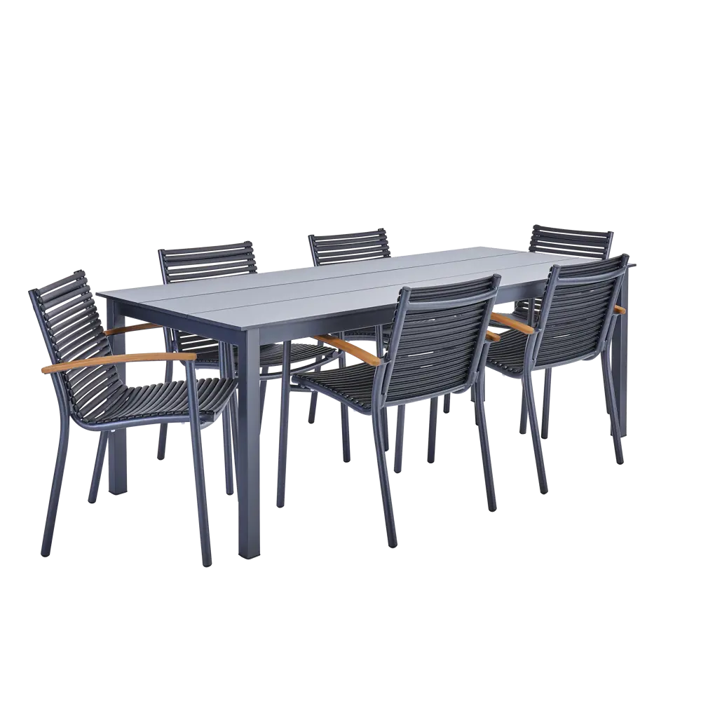 Стол садовый прямоугольный Naterial Dora 206x89x75 см алюминий/пластик Товар без серии STLM-2026688 - Вид №14