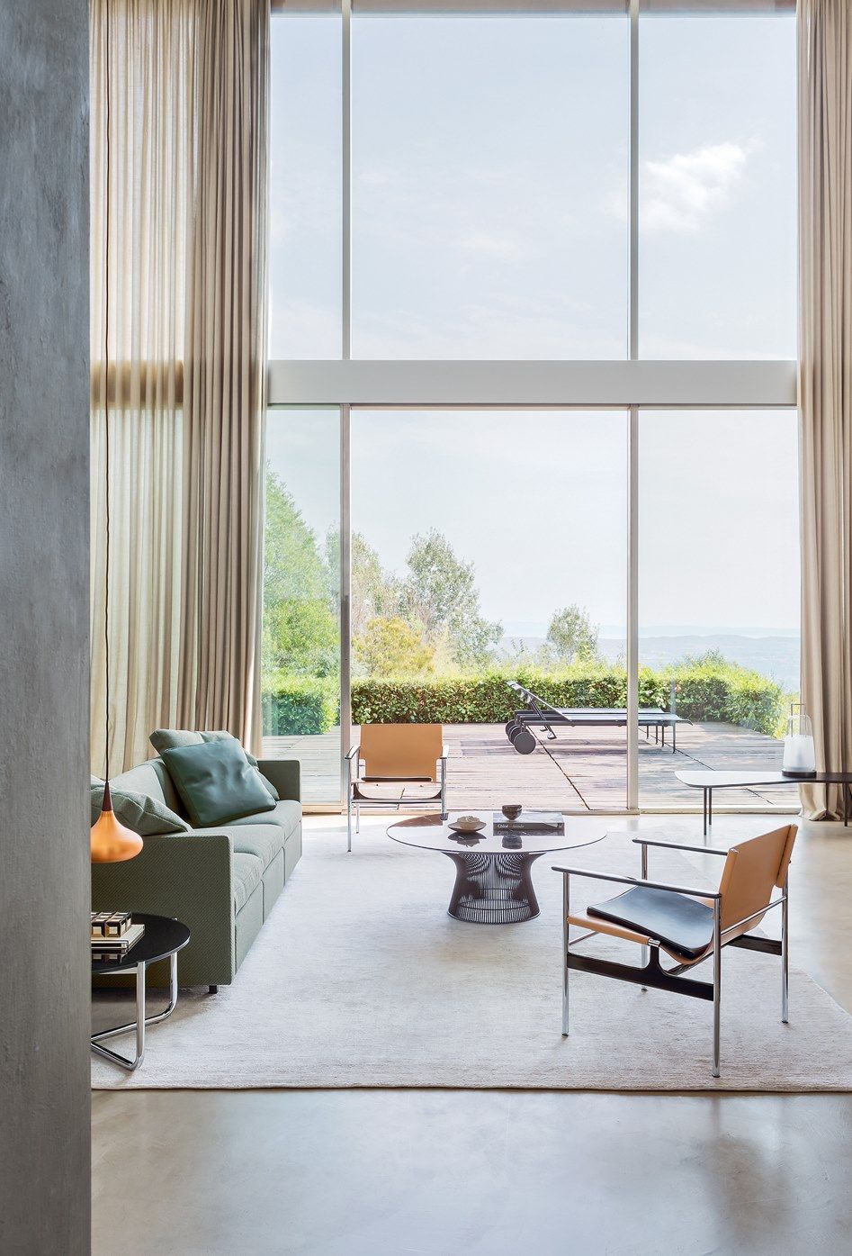 Круглый стол из стали и хрусталя Knoll Platner ARCH-00076368 - Вид №1