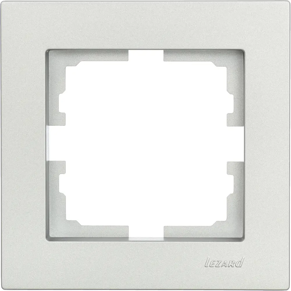 Рамка Lezard Vesna для розеток и выключателей в цвете платина 87103815 STLM-1567296