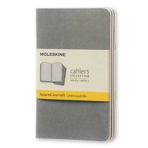 Блокнот Moleskine CAHIER JOURNAL POCKET 90x140мм обложка картон 64стр. клетка серый (3шт)