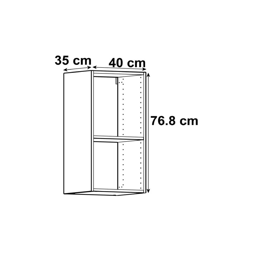 Каркас навесной Delinia ID 40x76.8x35 см, ЛДСП, цвет белый STLM-2079781 - Вид №1