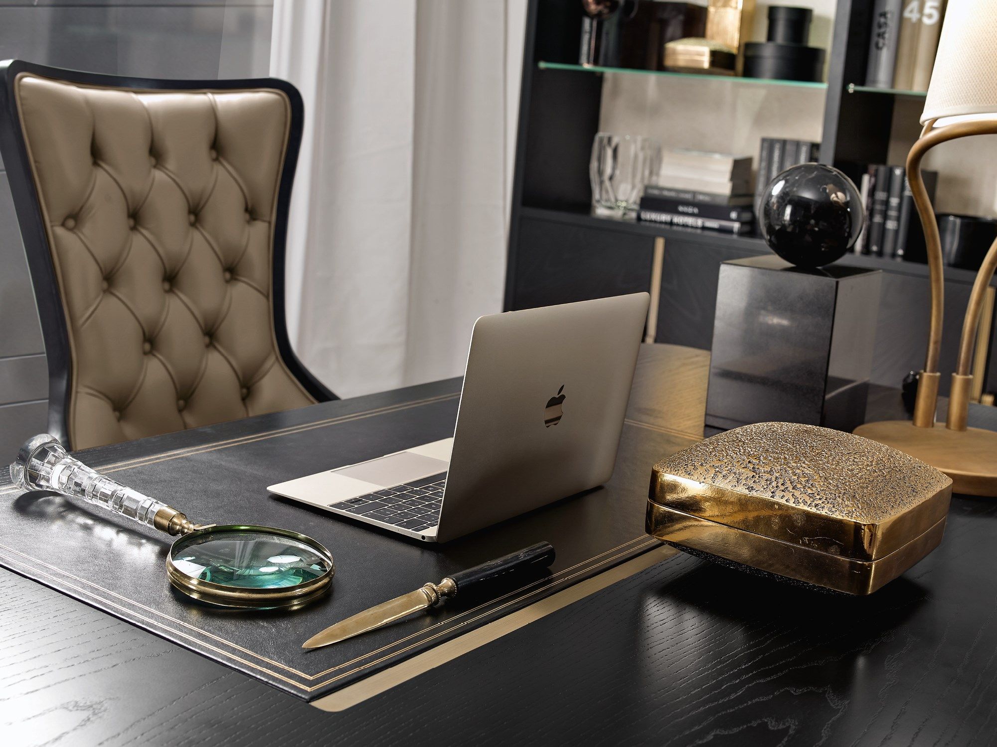 Кожаный стул capitonné с колесами A.R. Arredamenti Dilan ARCH-00052076 - Вид №2