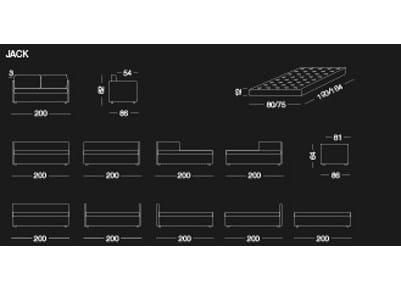 Одноместный диван-кровать из ткани Milano Bedding Джек ARCH-00099895 - Вид №2