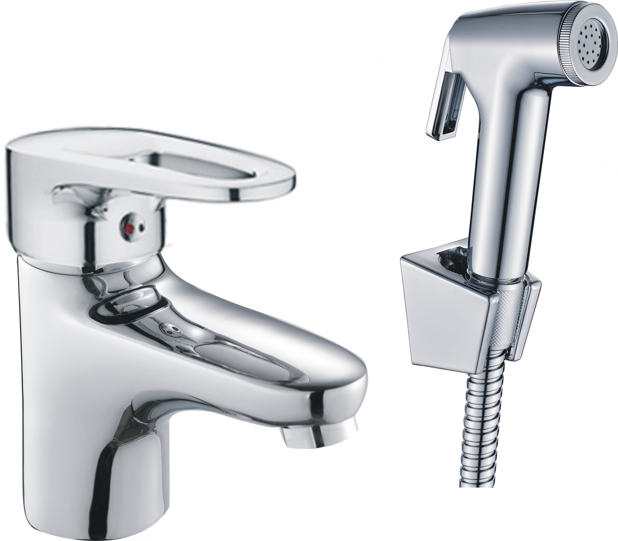 HB1268 Смеситель для раковины с гигиеническим душем , хром Haiba 