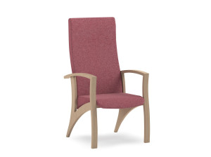 Стул из ткани с высокой спинкой