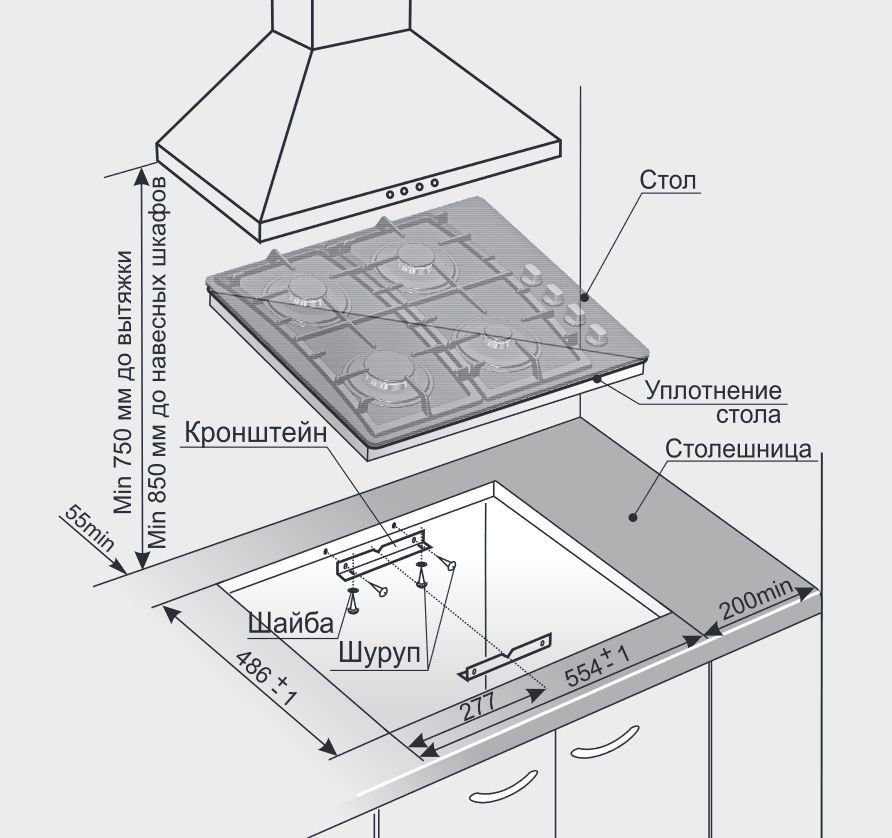 7940588 Газовая варочная поверхность Gefest СВН 2230 К19 STDN-0059461 - Вид №9