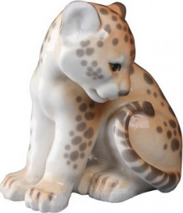 98907 Императорский фарфоровый завод Скульптура "Маленький леопард" Фарфор твердый