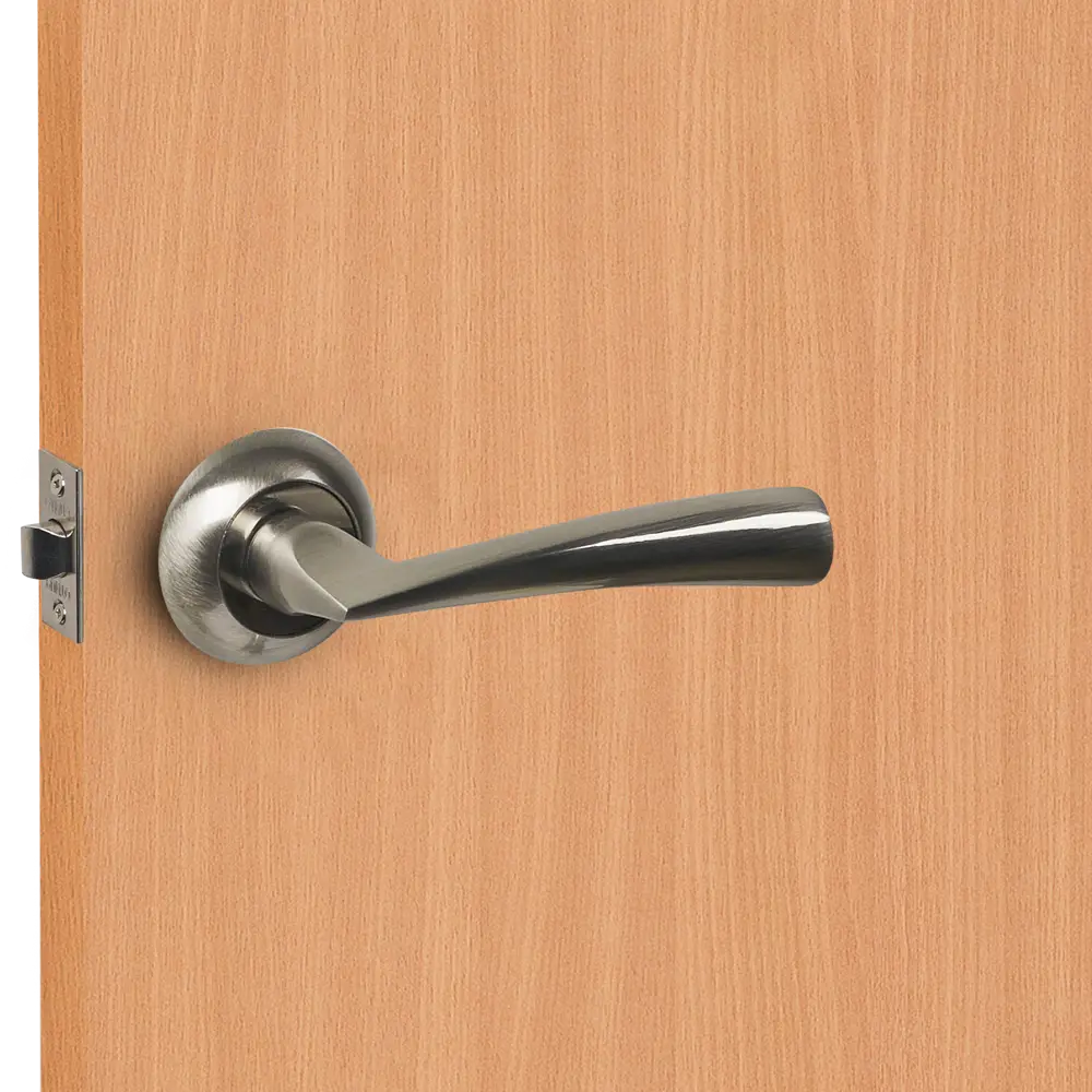 Дверные ручки Punto Coda без запирания цвет матовый никель/хром STLM-2172592 - Вид №5