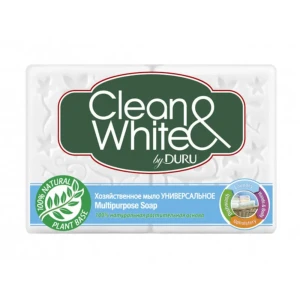 Мыло Мuru xозяйственное Clean and White классик 2x125 г