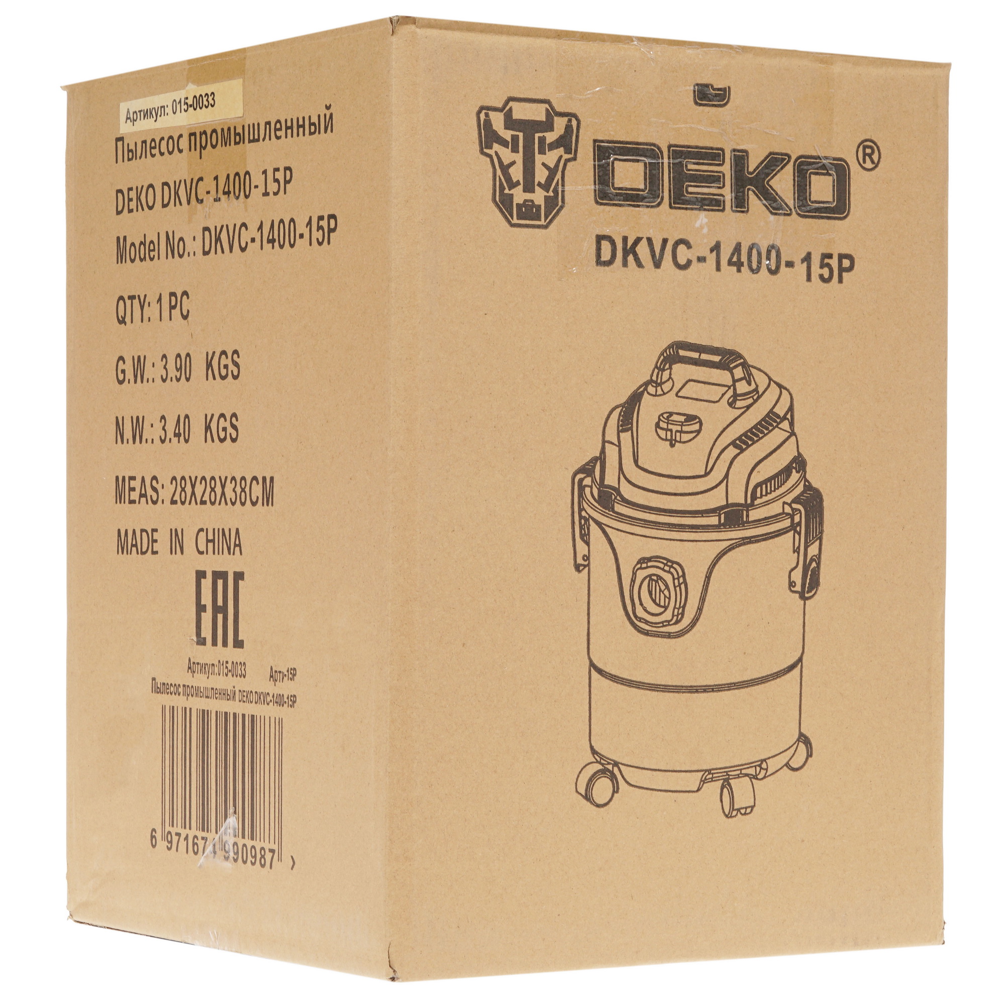 Строительный пылесос  DEKO DKVC-1400-15P 5304393 STDN-0107352 - Вид №10