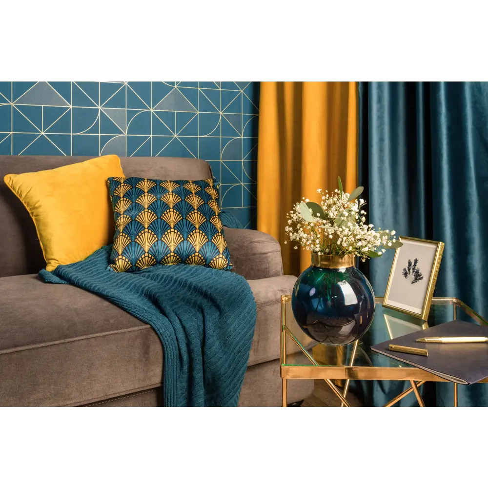 Ваза «Токио» 2, стекло, цвет синий/золотой Santreyd STLM-2166404 - Вид №4