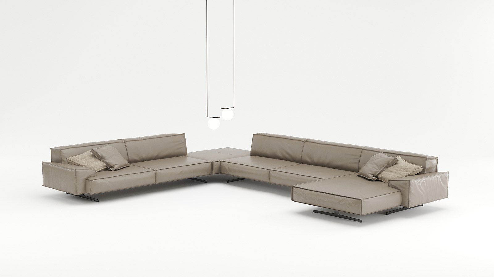 Кожаный угловой диван Nobonobo Maxxo ARCH-00014419 - Вид №1