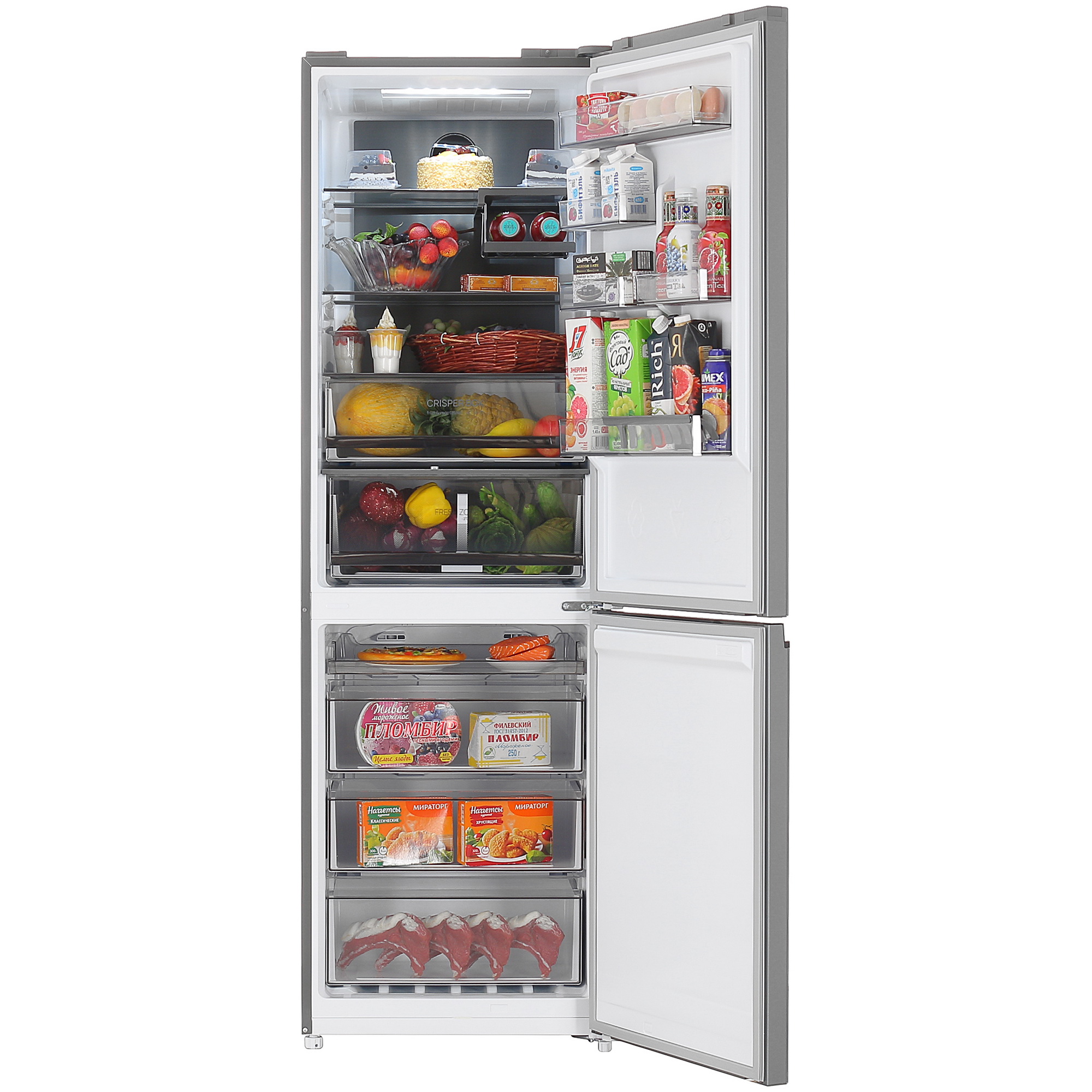 5423598 Холодильник с морозильником   Eigen Stark-RF42 серебристый STDN-0038195 - Вид №5