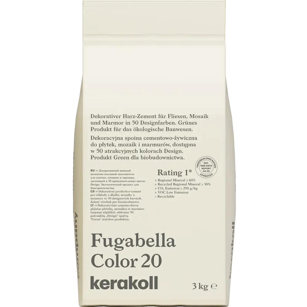 90845509 Затирка гибридная Kerakoll Fugabella Color Цвет 20 Молочно-белый 3 кг STLM-0943991