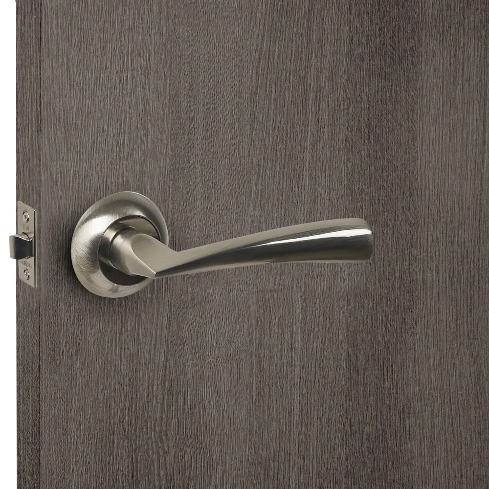 Дверные ручки Punto Coda без запирания цвет матовый никель/хром STLM-2172592 - Вид №6