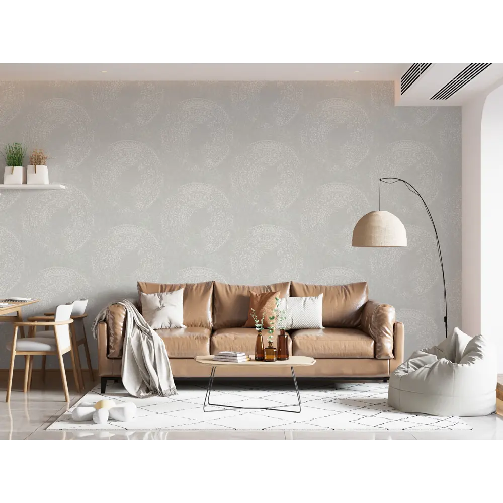 Обои флизелиновые Wallsecret Maya серые 1.06 м 8901-24 STLM-2148469 - Вид №4