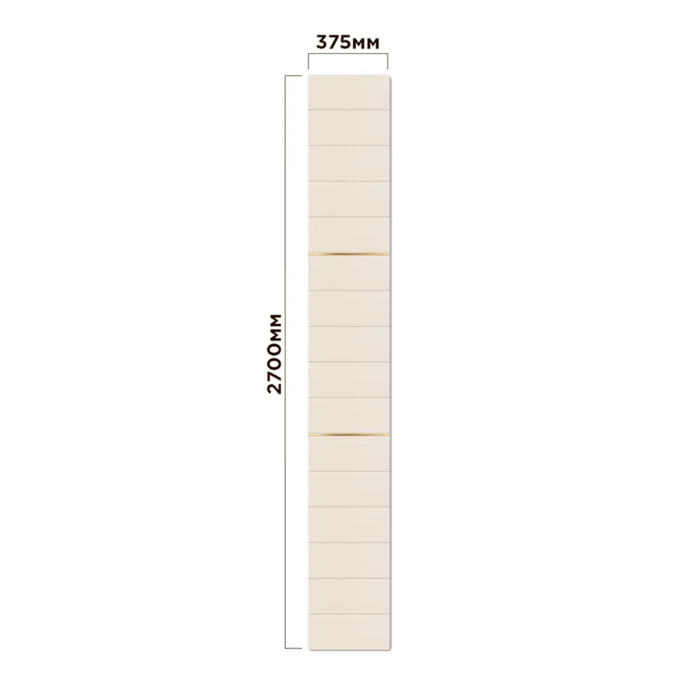 Панель ПВХ Тала Твид бежевый 8 мм 2700х375 мм 1.01 м² VENTA STLM-2012422 - Вид №2