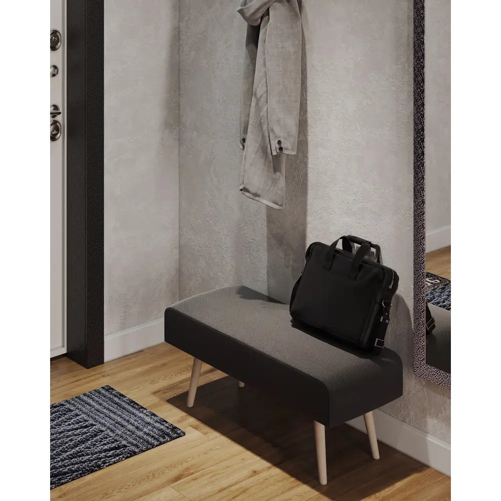 Банкетка велюр Seasons Остин серый 70x35x37.5 см STLM-2179949 - Вид №6