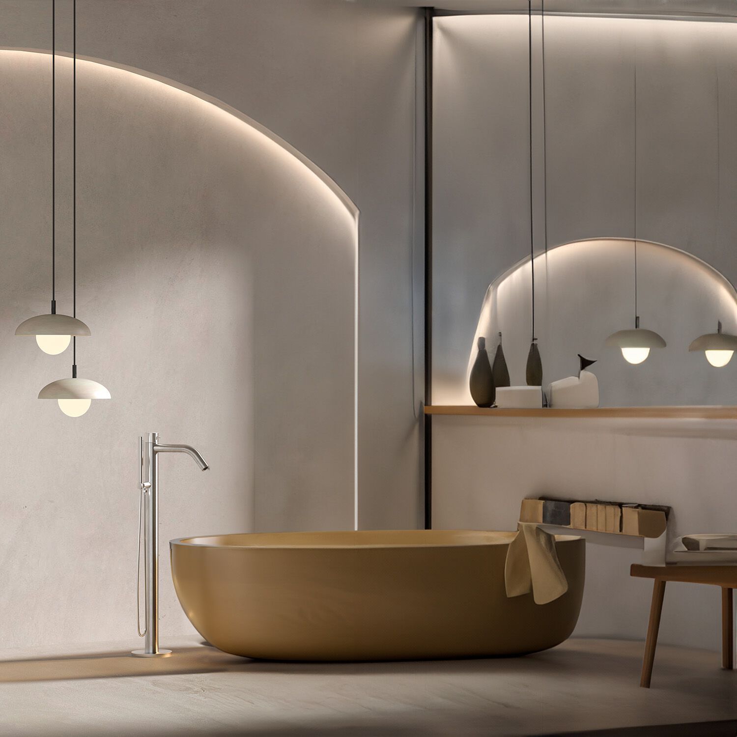 Смеситель для ванны из нержавеющей стали с ручным душем SINED ORISTANO ARCH-00146800 - Вид №3