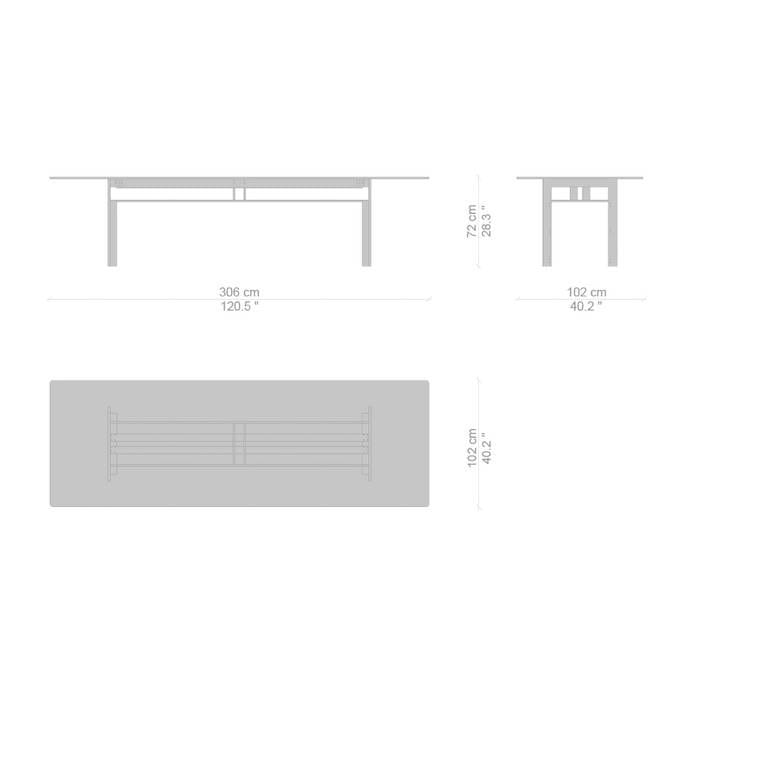 Прямоугольный стол из металла и мрамора CASSINA дож ARCH-00086418 - Вид №8