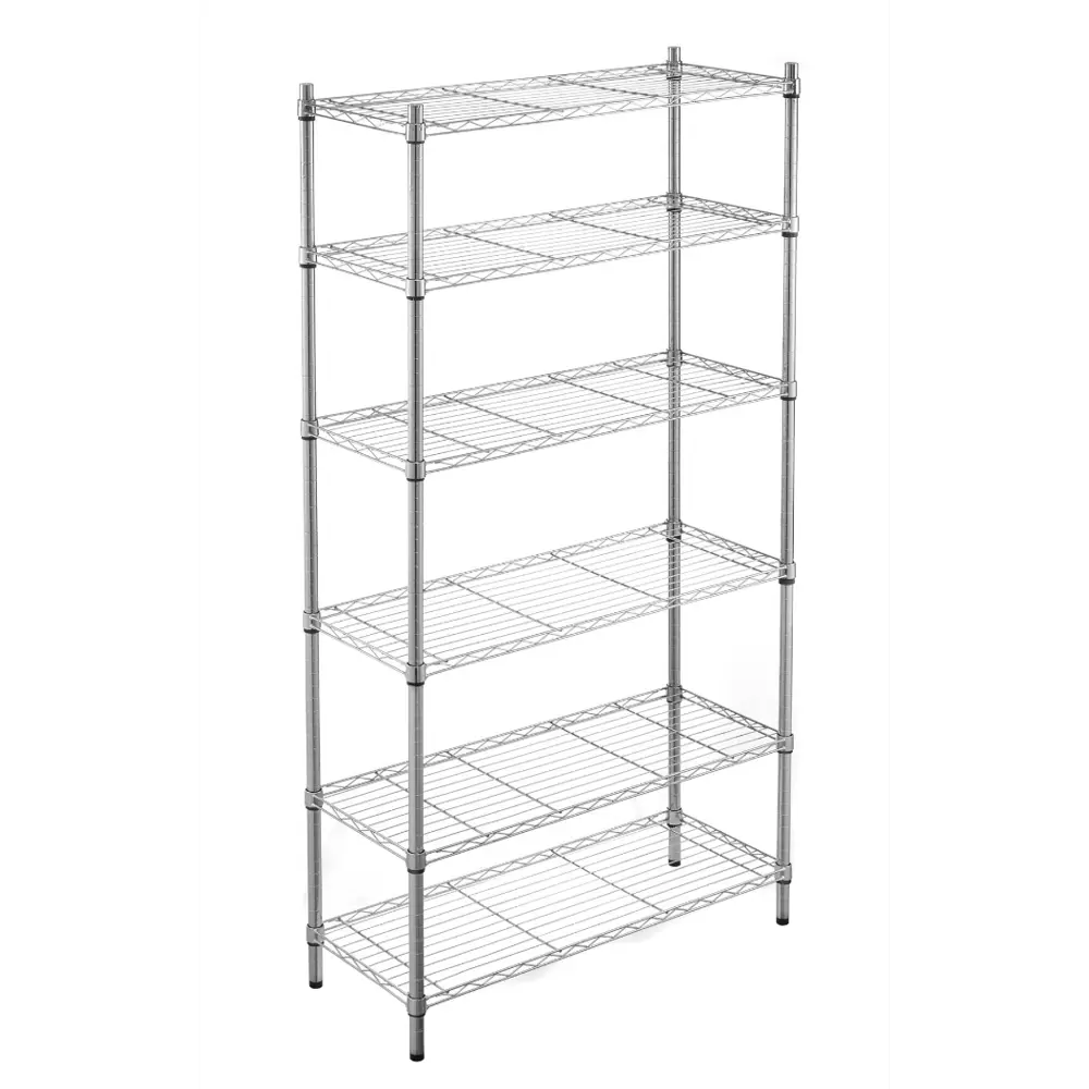 Стеллаж сетчатый KONSENSA 90x35x180 см цвет хром STLM-2202804 - Вид №1