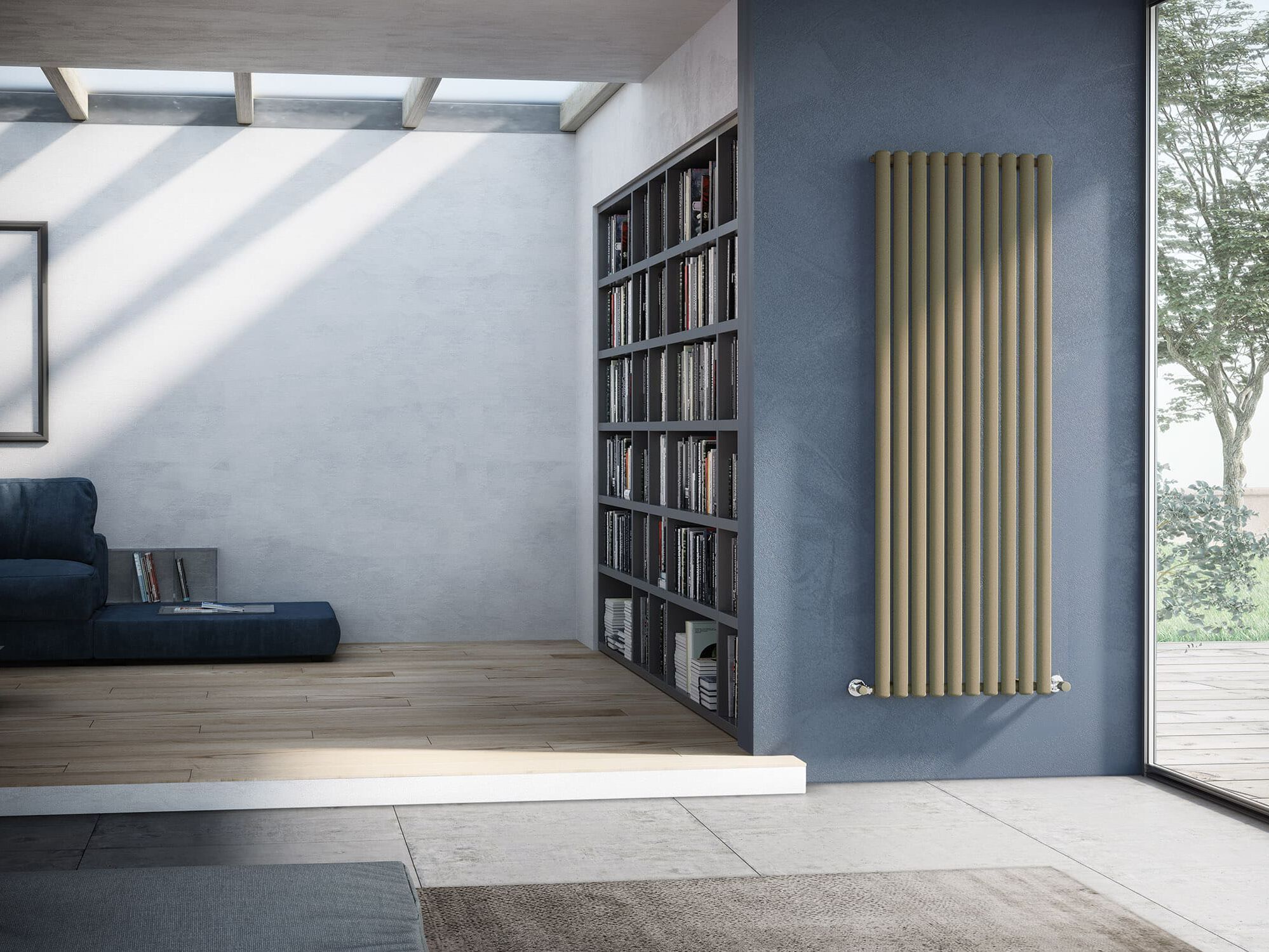 Вертикальный стальной мебельный радиатор с эллиптическими трубчатыми элементами Irsap Ellipsis ARCH-00136172