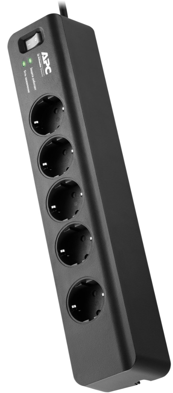 PM5B-RS Essential surgearrest 5 outlets 230v russia, 1.83m, 10a, black APC Santreyd 