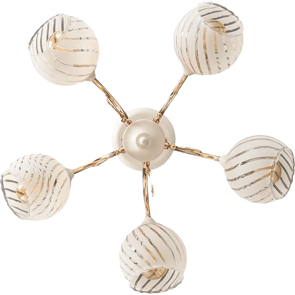 Люстра потолочная «Ария» КС30071/5С, 5 ламп, 18 м², цвет белый/золотой КЛЮЧНИК STLM-2070568 - Вид №1