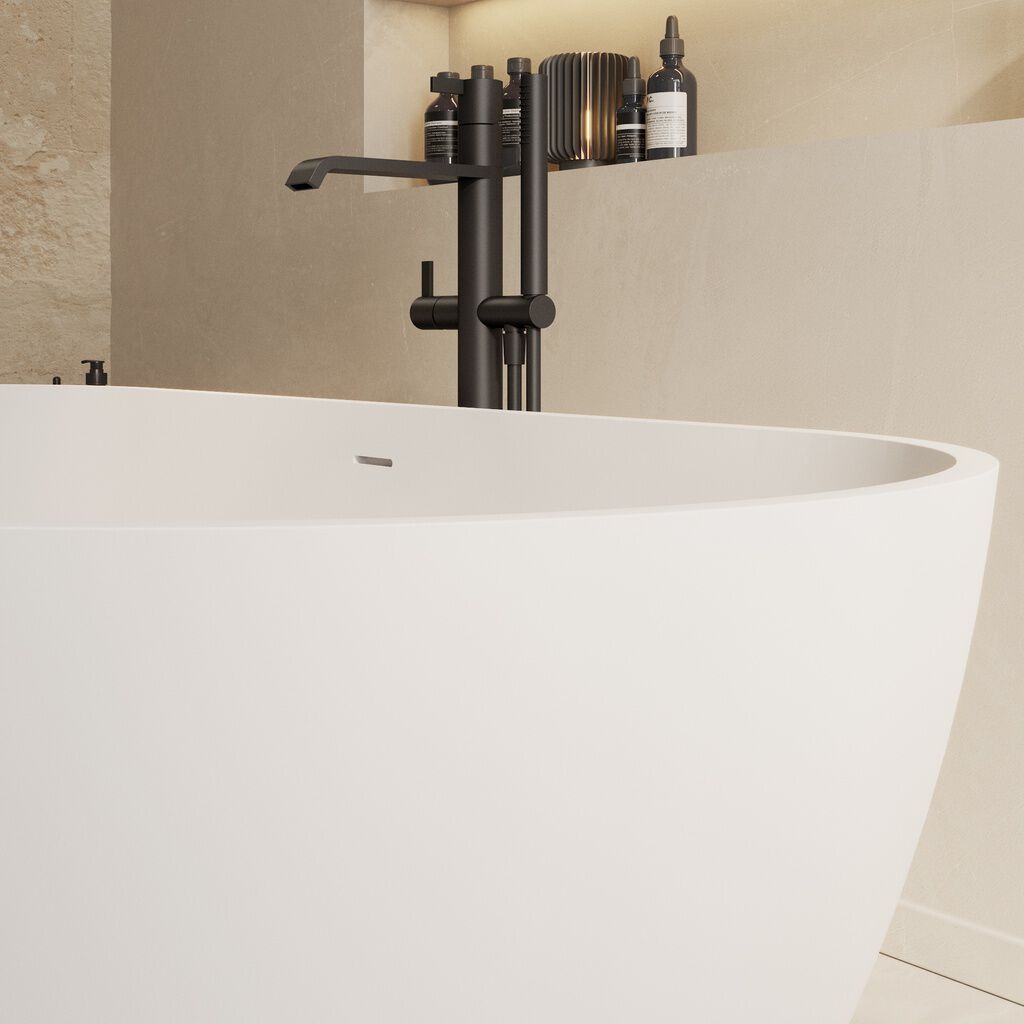 Овальная ванна в центре комнаты в Mineral Stone® RILUXA Nantes ARCH-00091589 - Вид №2